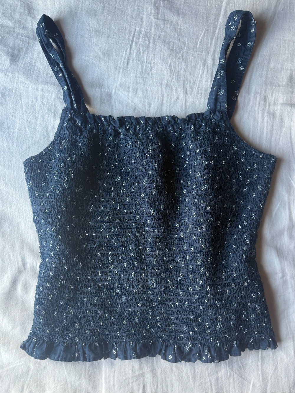 Madewell Navy Floral Cami Tank Top